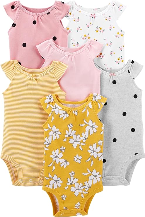 Simple Joys by Carter's Girls Bodysuit Flutter Sleeve 1 ct