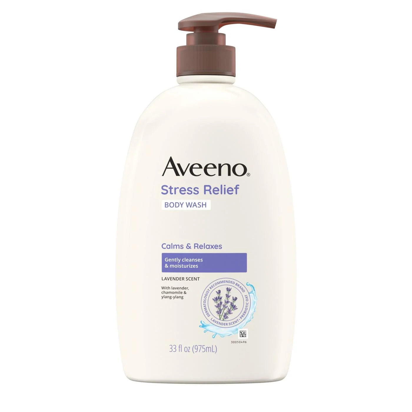 Aveeno Stress Relief Body Wash - Lavender Scent 33 oz