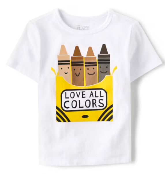 Boys Crayons Graphic Tee - White