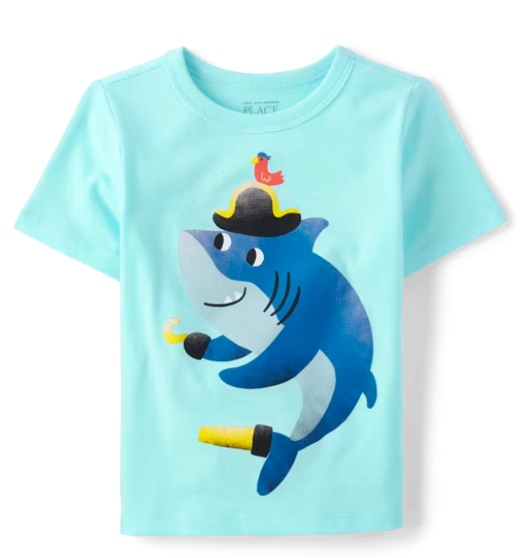 Boys Pirate Shark Graphic Tee - Seagrove