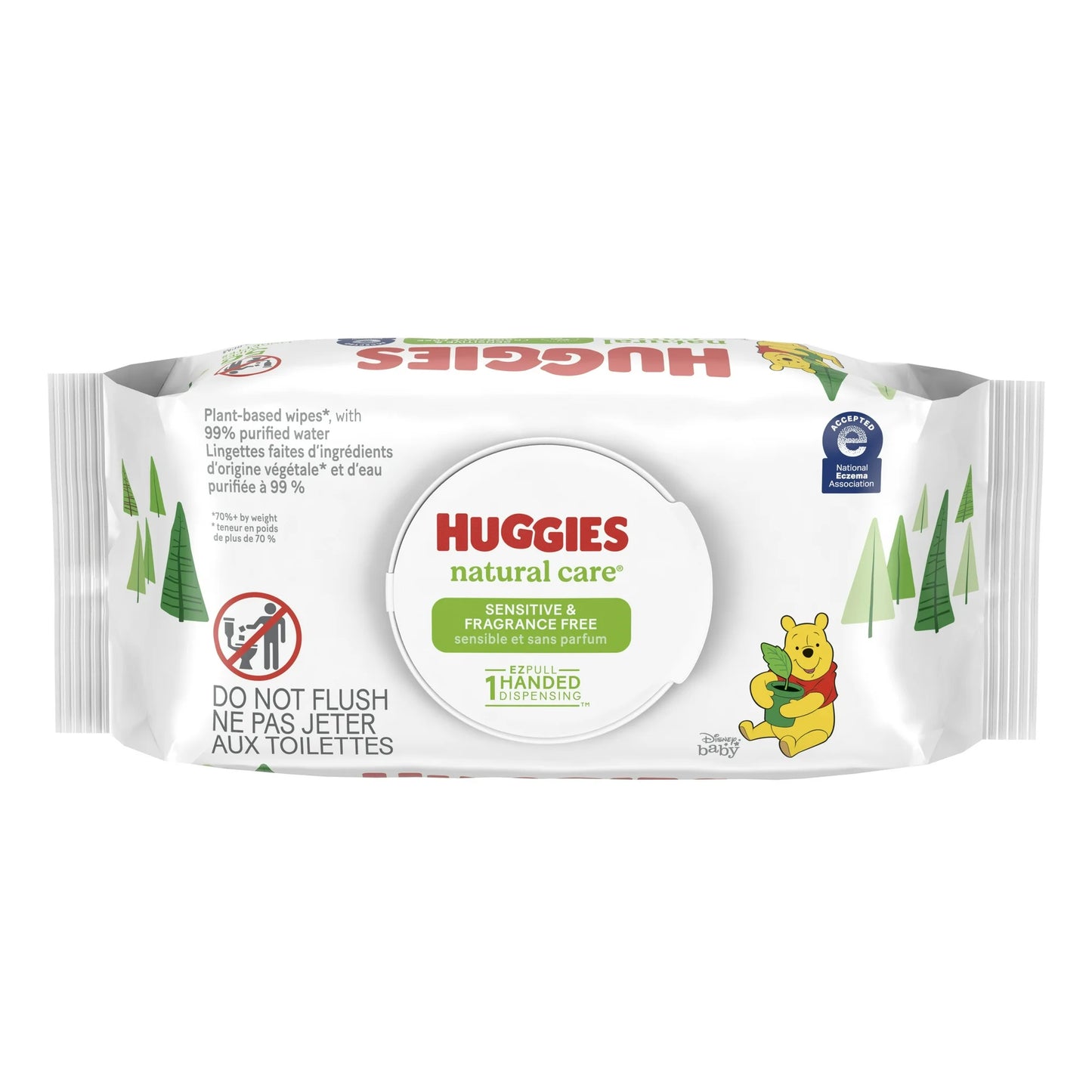 Huggies Natural Care Sensitive Baby Wipes, Unscented, 1 Pack, 56 Total Ct