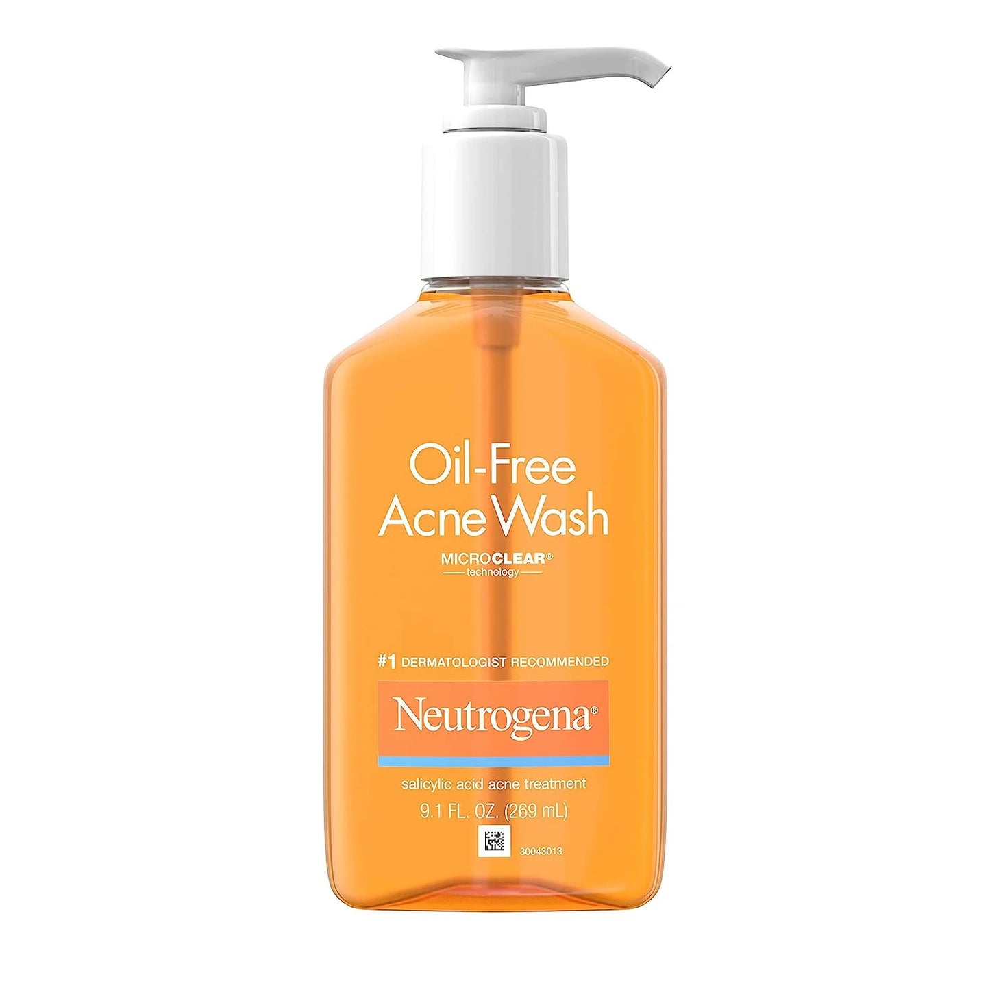 Neutrogena Oil-Free Salicylic Acid Acne Face Wash and Facial Cleanser, 9.1 fl oz