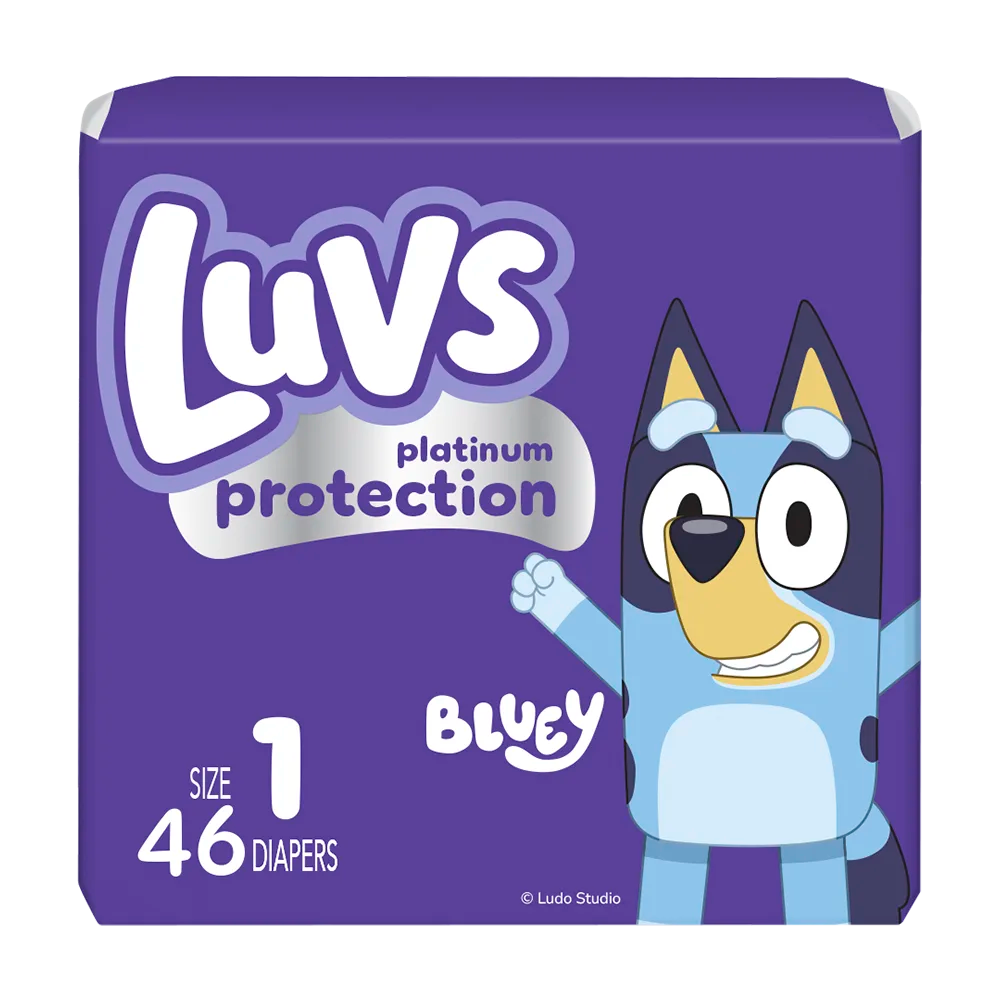 Luvs Platinum Protection Baby Diapers, Size 1, 46 Count
